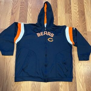 Reebok NFL Authentic Chicago Bears Full Zip Sweatshirt Jacket With Hoodie XL